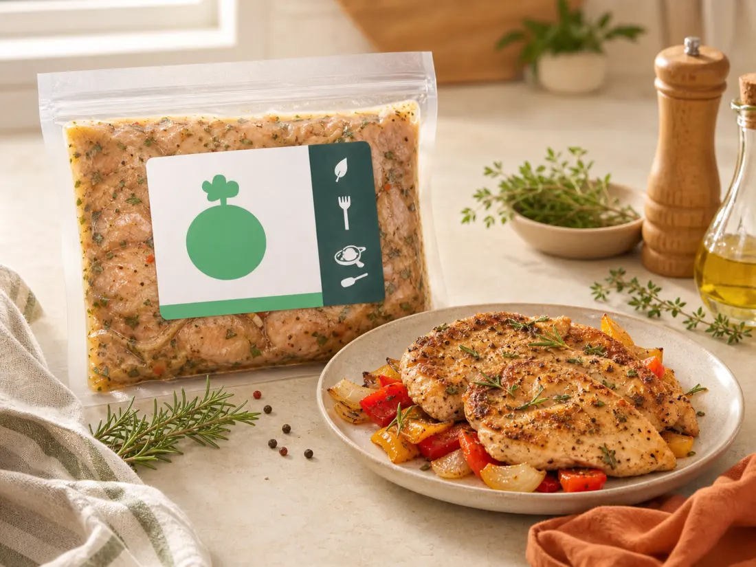 Pollo marinado congelado Kit.chen listo para cocinar